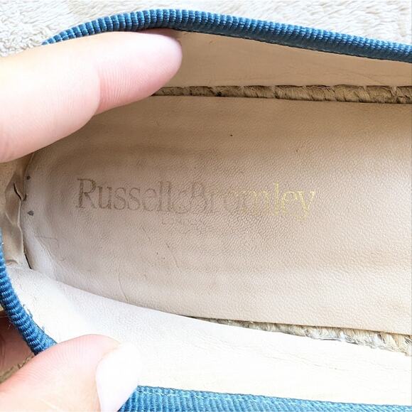 Russell & Bromley Denim Blue Embellished Espadrilles Flats, size 39 - Picture 3 of 8